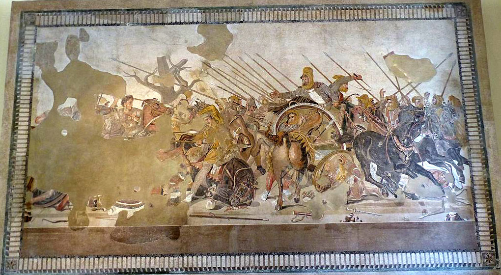 Mosaik aus dem Haus des Fauns in Pompeji